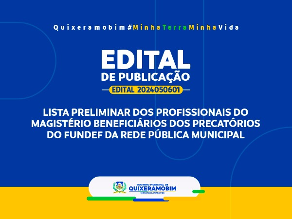 EDITAL DE PUBLICAÇÃO DE Nº 2024050601