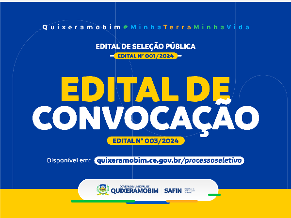 Edital de Convocação Nº 003/2024 do Processo Seletivo Nº 002/2022