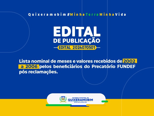 EDITAL DE PUBLICAÇÃO Nº2024070501